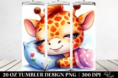 Colorful Cute Baby Giraffe Tumbler Product Image 2