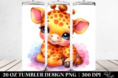 Colorful Cute Baby Giraffe Tumbler Product Image 2