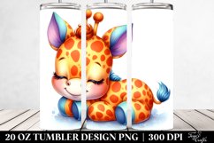 Colorful Cute Baby Giraffe Tumbler Product Image 2