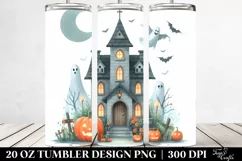 Funny Halloween Haunted House | 20 oz Tumbler Product Image 2