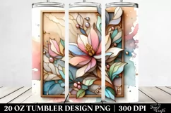 Abstract Wooden Magnolia Tumbler Product Image 2