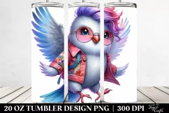 Cute Baby Dove Drawing Tumbler Design Product Image 2