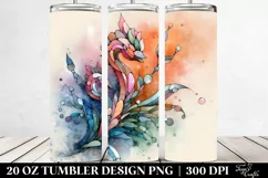Abstract Wooden Snapdragon Tumbler Design Product Image 2
