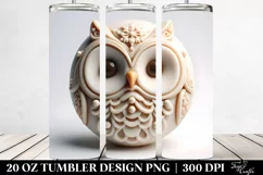 3D Candy Christmas Owl 20 Oz Tumbler Product Image 2
