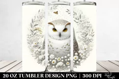 Digital Painting Simple Image Owl | 20 oz Tumbler Product Image 2
