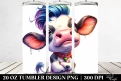 Baby Cow Watercolor Tumbler Product Image 2