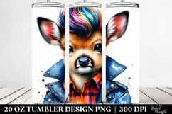 Baby Deer Watercolor Tumbler Product Image 2