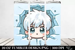 Cute Baby Image from an Icy Wall, 20 Oz Tumbler Product Image 2