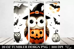 Funny Owl Halloween Tumbler Design Product Image 2