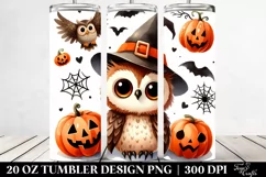 Funny Owl Halloween Tumbler Design Product Image 2
