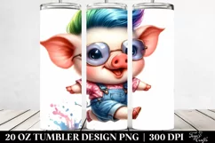 Excited Baby Pig | 20 oz Tumbler Product Image 2
