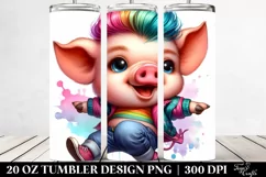 Excited Baby Pig | 20 oz Tumbler Product Image 2