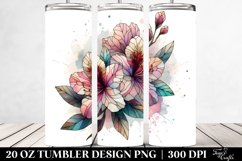 Stained Rhododendron Tumbler Design Product Image 2
