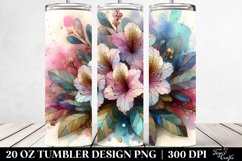 Stained Rhododendron Tumbler Design Product Image 2