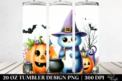 Whimsical Halloween Scene Clipart 20 Oz Tumbler Product Image 2