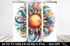 Colorful Watercolor Sun | 20 Oz Tumbler Product Image 2