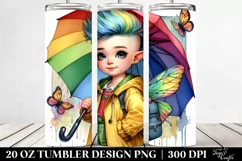 Cute Baby Fairy Drawing Tumbler Design Product Image 2