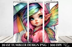 Cute Baby Fairy Drawing Tumbler Design Product Image 2