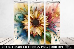 Shiny Sunflower Tumbler Design Product Image 2