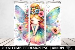 Colorful Watercolor of a Cute Fairy | 20 Oz Tumbler Product Image 2