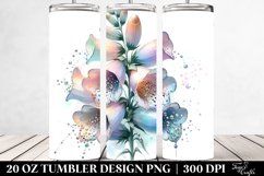 Shiny Foxglove Tumbler Design Product Image 2