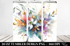 Vibrant Abstract with Snowdrop | 20 Oz Tumbler Product Image 2