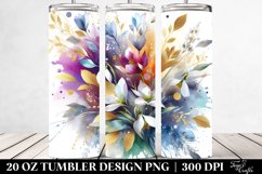 Vibrant Abstract with Snowdrop | 20 Oz Tumbler Product Image 2