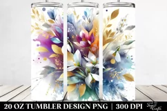 Vibrant Abstract with Snowdrop | 20 Oz Tumbler Product Image 2