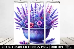 Detailed Lavender Pot | 20 Oz Tumbler Product Image 2