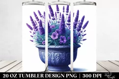 Detailed Lavender Pot | 20 Oz Tumbler Product Image 2