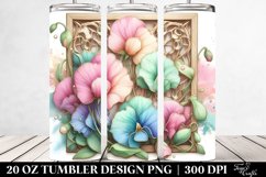 20 Oz Tumbler Sublimation | Sweet Pea Stained Wooden Product Image 1