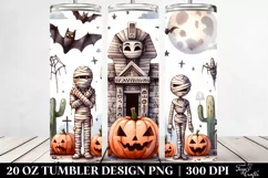 Unique Mummy's Tomb Halloween Clipart | 20 oz Tumbler Product Image 2
