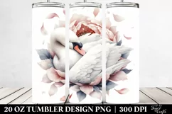 Sleeping Swan in Flower|20 Oz Tumbler Product Image 2