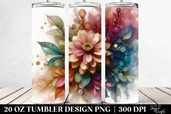 Elegant Zinnia Stained Tumbler | 20 oz Tumbler Product Image 2