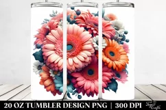 Vibrant Gerbera Bouquet|20 Oz Tumbler Product Image 2