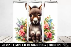 Funny Cute Baby Donkey Tumbler Design Product Image 2