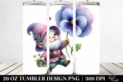 Floating Gnome with Pansy|20 Oz Tumbler Product Image 2