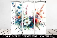 Abstract Wild Flowers | 20 oz Tumbler Product Image 2