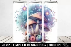 Detailed Magical Mushroom Tumbler Design Product Image 2