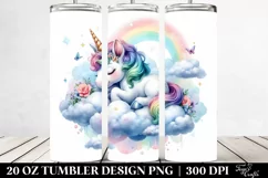Pastel Unicorn Cloud Nap. 20 Oz Tumbler Design Product Image 2