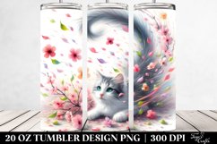 Spring Petals Cat Tumbler 20 oz Product Image 2