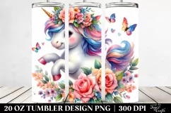 Baby Unicorn Jumping | 20 oz Tumbler Product Image 2