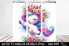 Baby Unicorn Drawing | 20 oz Tumbler Product Image 2