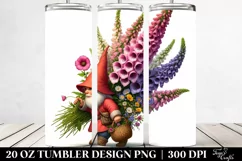 Digital Gnome with Foxglove Bouquet | 20 Oz Tumbler Product Image 2