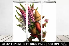 Digital Gnome with Foxglove Bouquet | 20 Oz Tumbler Product Image 2