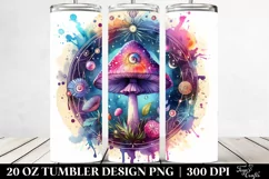 Vibrant Magical Celestial Mushroom, 20 Oz Tumbler Product Image 2
