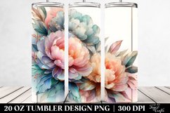 Shiny Peonies Tumbler 20 oz Product Image 2