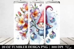 Air Hanging Gnome with Freesia | 20 Oz Tumbler Product Image 2