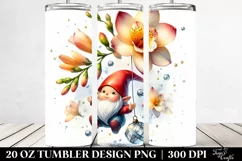 Air Hanging Gnome with Freesia | 20 Oz Tumbler Product Image 2