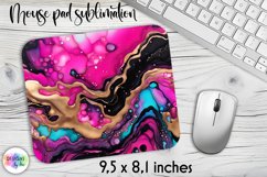 Abstract Fluid Art Mouse Pad, Marble Texture Mouse Pad Print Product Image 1